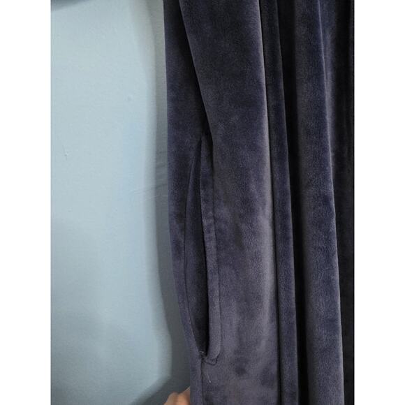 Woman Within Blue Velvet Pocket V Neck Maxi Dress Women's Plus Size 24W - Picture 2 of 6